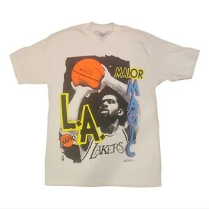 Vintage Magic Johnson Graffiti Los Angeles Lakers T-Shirt